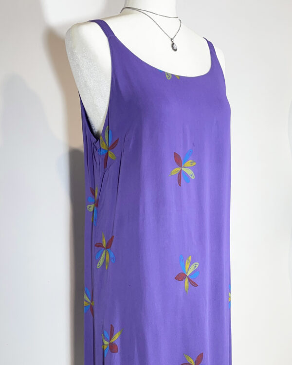 vintage 90s purple floral dress eu40