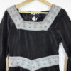 leonardo carbone black velvet medieval dress size xs eu34/36
