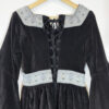 leonardo carbone black velvet medieval dress size xs eu34/36