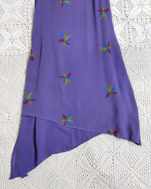 vintage 90s purple floral dress eu40