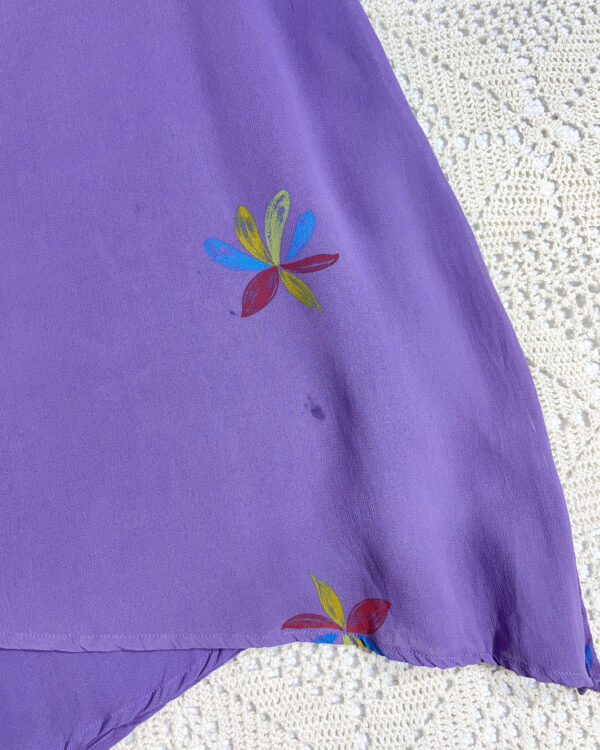 vintage 90s purple floral dress eu40