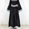 leonardo carbone black velvet medieval dress size xs eu34/36