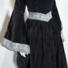leonardo carbone black velvet medieval dress size xs eu34/36