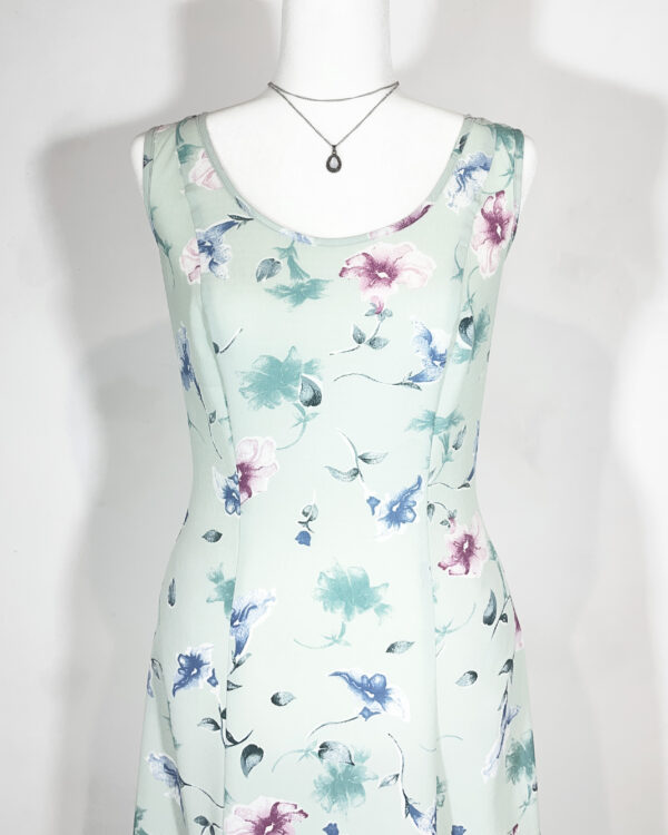 vintage 90s purple floral dress eu40