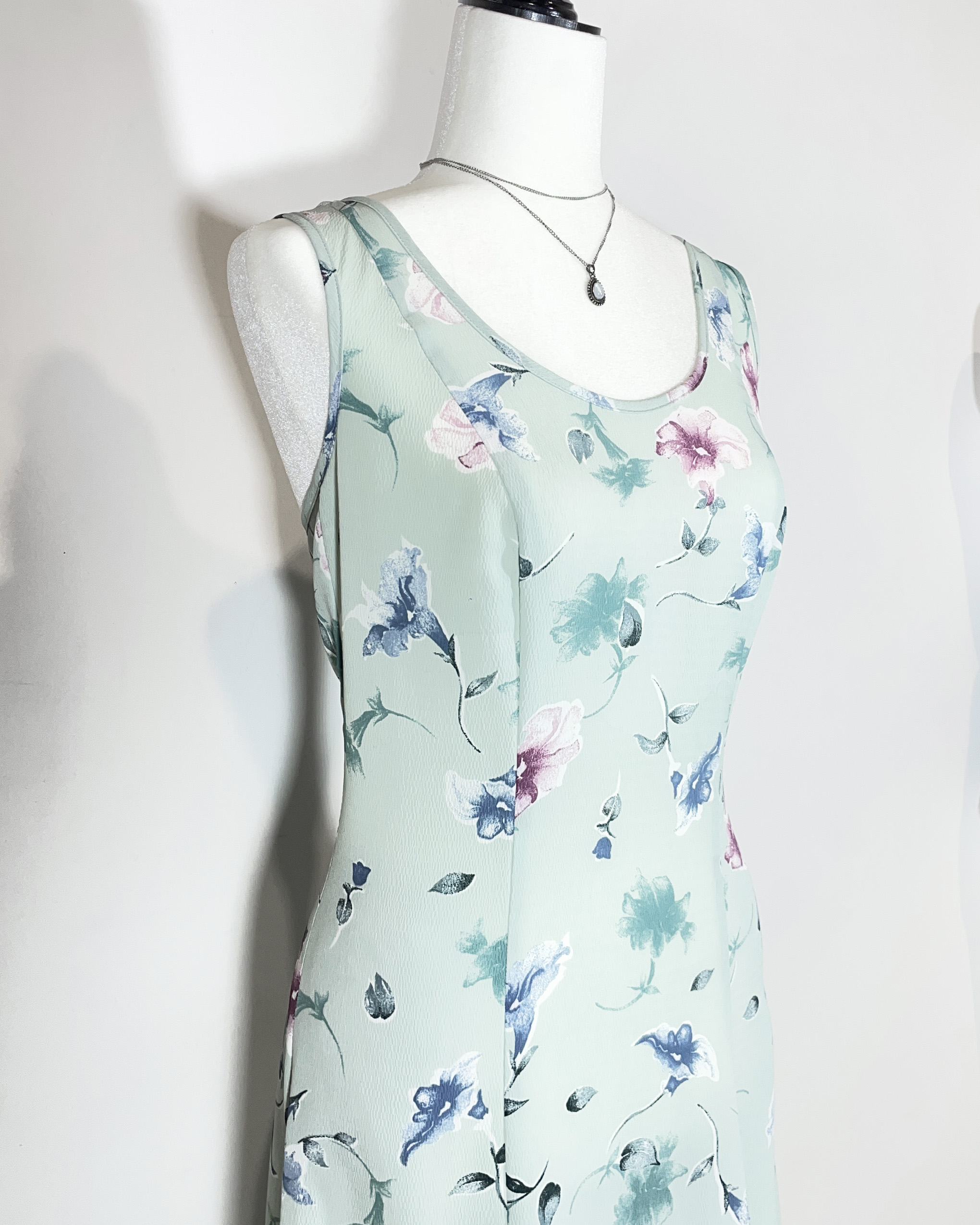 vintage 90s purple floral dress eu40