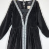 leonardo carbone black velvet medieval dress size l/xl eu40/42