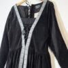 leonardo carbone black velvet medieval dress size l/xl eu40/42