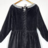 leonardo carbone black velvet medieval dress size l/xl eu40/42