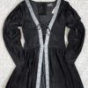 leonardo carbone black velvet medieval dress size l/xl eu40/42