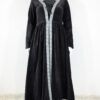 leonardo carbone black velvet medieval dress size l/xl eu40/42