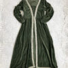leonardo carbone green velvet medieval dress size xxl eu44/46
