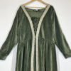 leonardo carbone green velvet medieval dress size xxl eu44/46