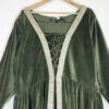 leonardo carbone green velvet medieval dress size xxl eu44/46