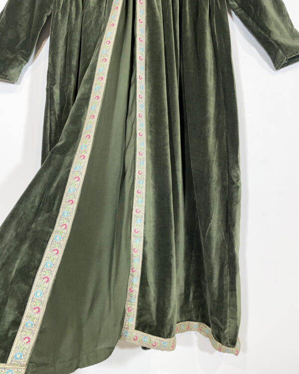 leonardo carbone green velvet medieval dress size xxl eu44/46