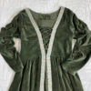leonardo carbone green velvet medieval dress size xxl eu44/46