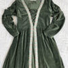 leonardo carbone green velvet medieval dress size xxl eu44/46