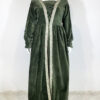 leonardo carbone green velvet medieval dress size xxl eu44/46