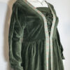 leonardo carbone green velvet medieval dress size xxl eu44/46