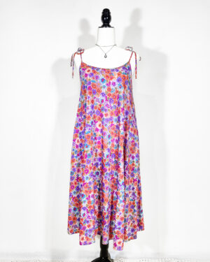 vintage pink floral dress eu40/42