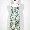 vintage green patterned dress eu38