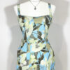 vintage green patterned dress eu38