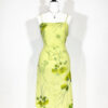 vintage 90s green floral dress eu36/38