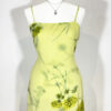 vintage 90s green floral dress eu36/38