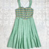 vintage green checked trachten dress eu42