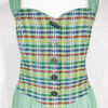 vintage green checked trachten dress eu42