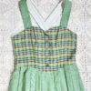 vintage green checked trachten dress eu42