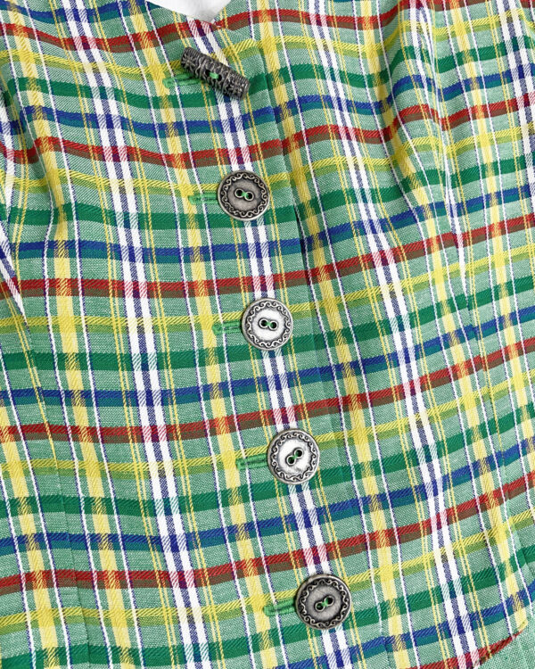 vintage green checked trachten dress eu42
