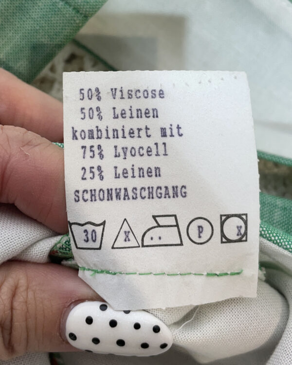 vintage green checked trachten dress eu42