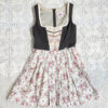 vintage green checked trachten dress eu42