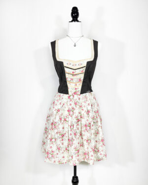 vintage green checked trachten dress eu42