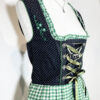 vintage green checked trachten dress eu42
