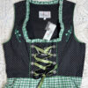 vintage green checked trachten dress eu42