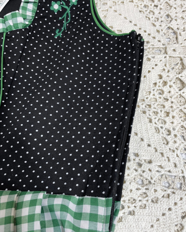 vintage green checked trachten dress eu42
