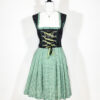vintage green checked trachten dress eu42