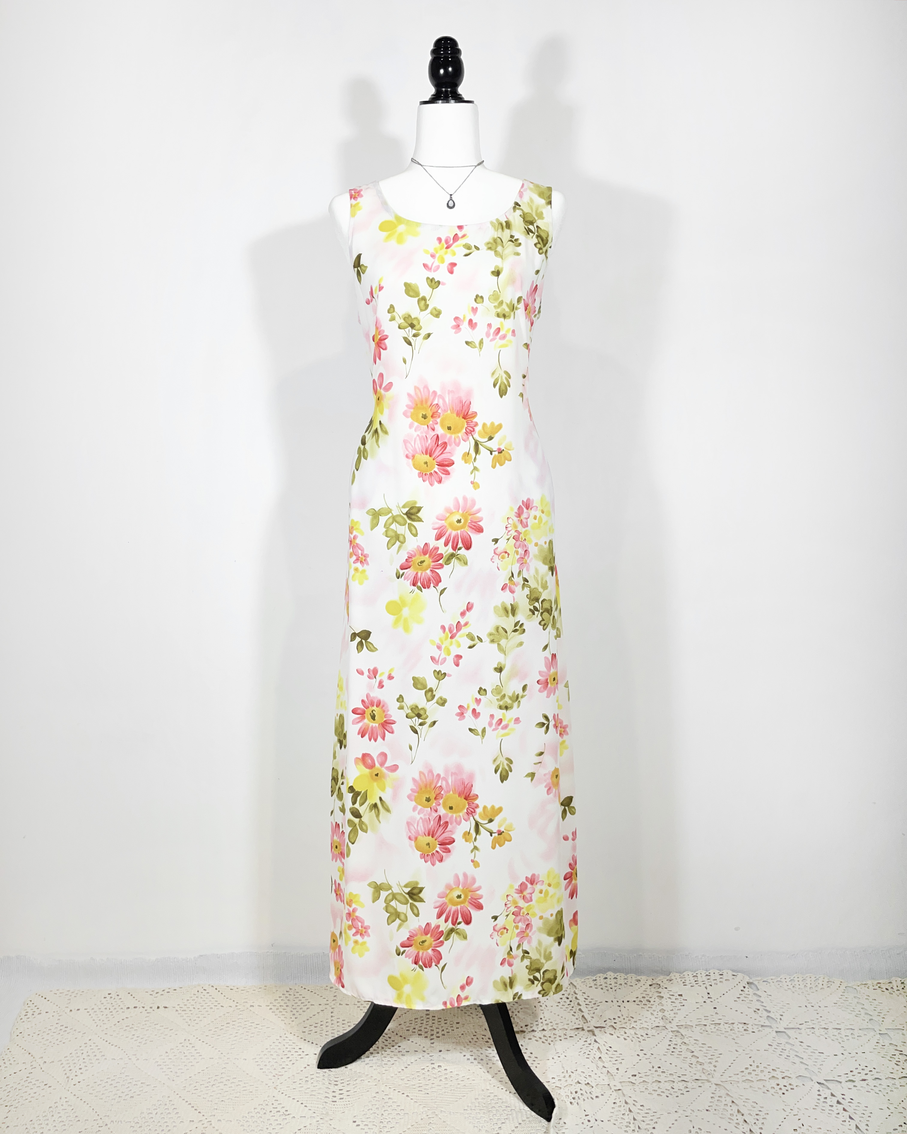 vintage green checked trachten dress eu42