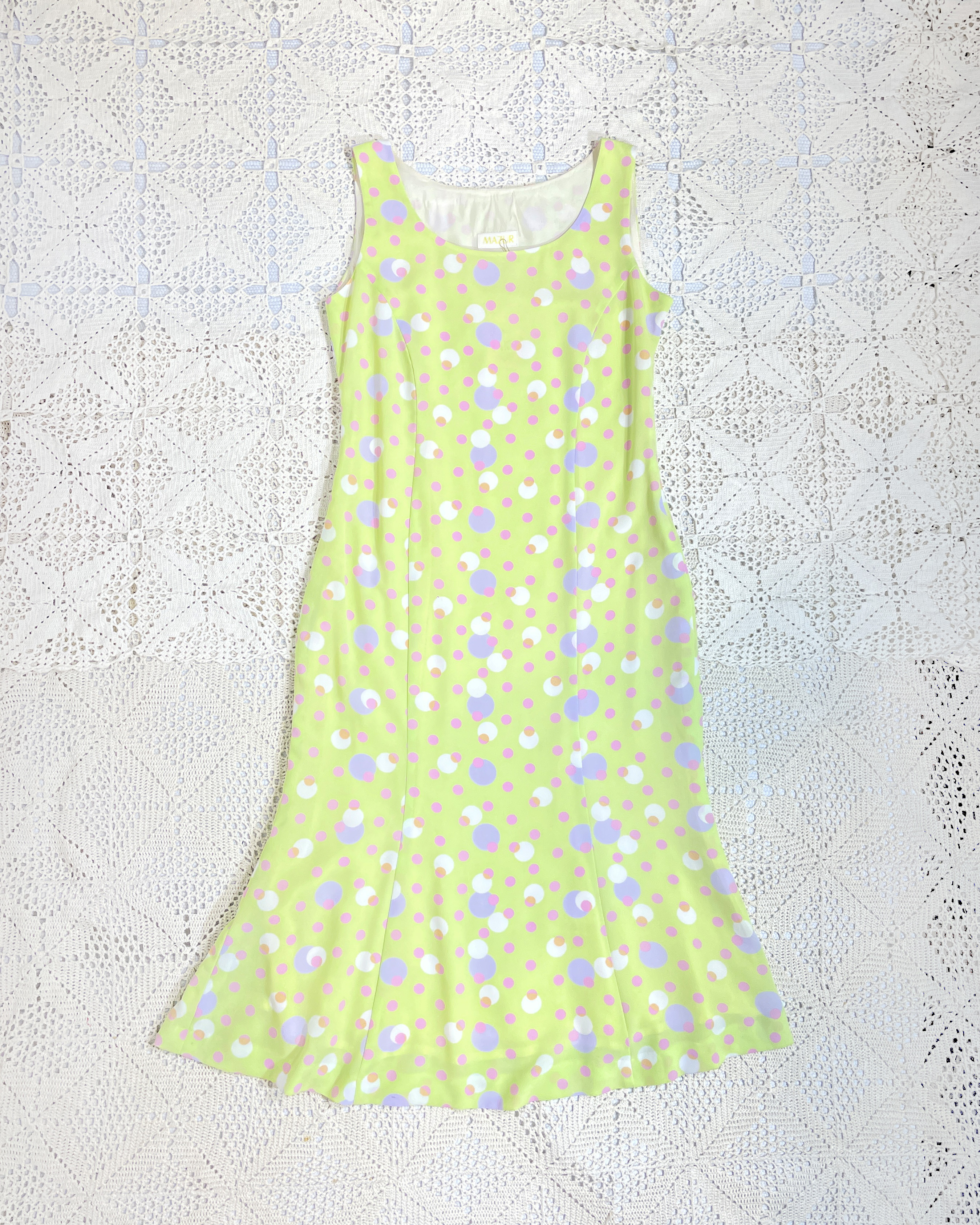 vintage green checked trachten dress eu42