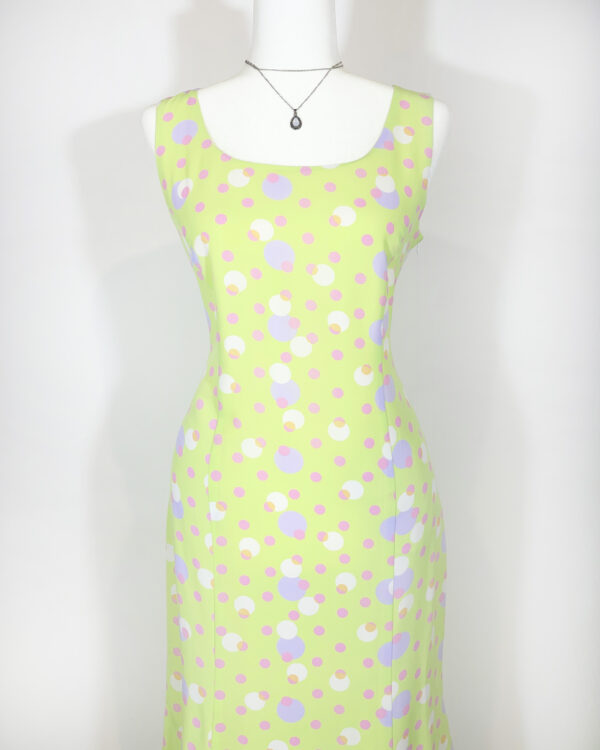 vintage green checked trachten dress eu42