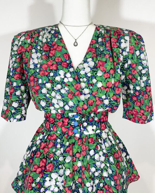 vintage green checked trachten dress eu42