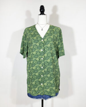 vintage green checked trachten dress eu42