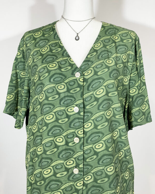 vintage green checked trachten dress eu42