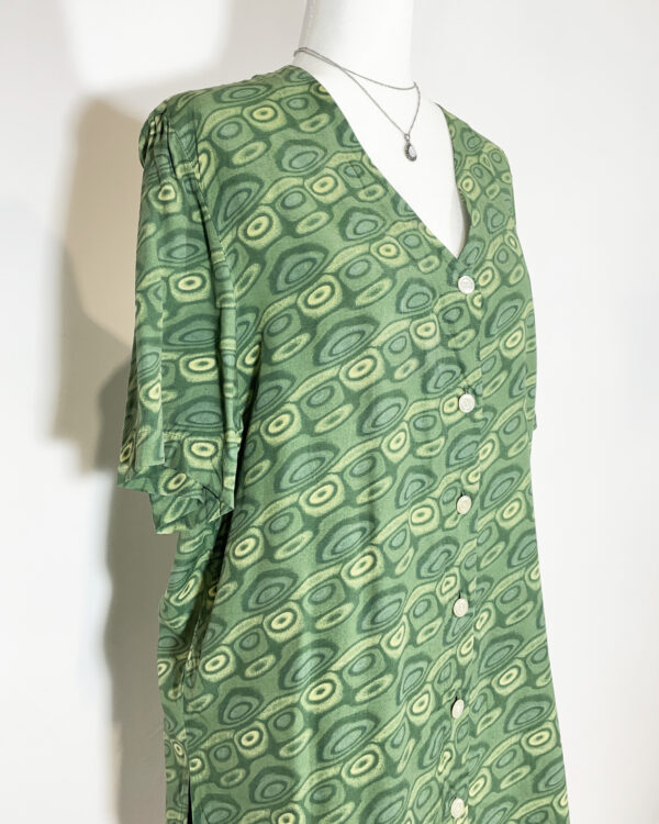 vintage green checked trachten dress eu42