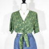 vintage green checked trachten dress eu42
